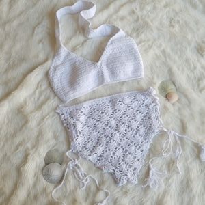 NWOT Super Cute White Crochet Bikini